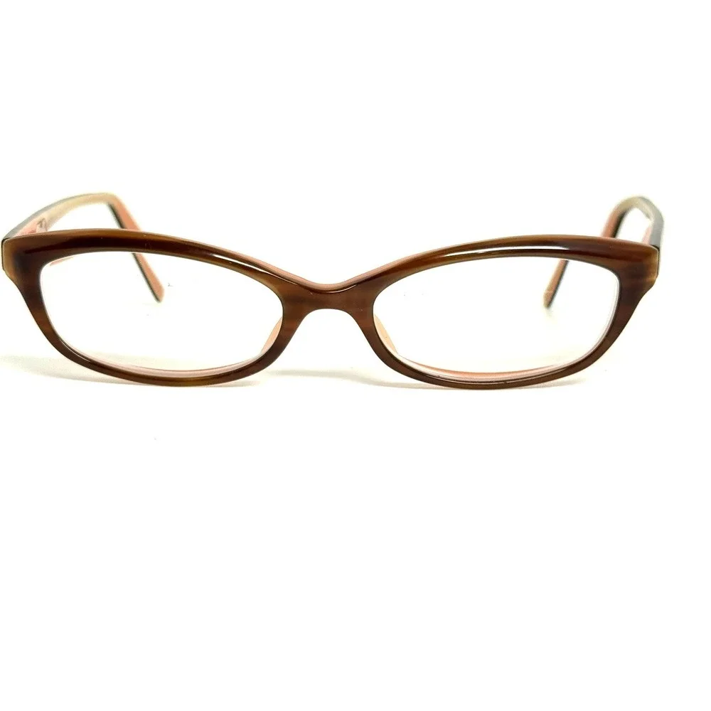 Oliver Peoples Marceau Brown Peach Cat Eye Eyeglass Frames 51-18-138 OTP